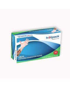 Hotpack-Powder free vinyl gloves  - medium-100pcs