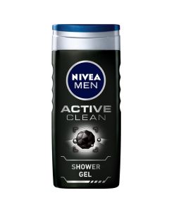 NIVEA MEN SHOWER GEL ACTIVE CLEAN CHARCOAL 250ML