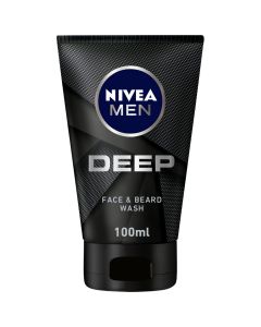 NIVEA MEN DEEP FACE & BEARD WASH 100ML